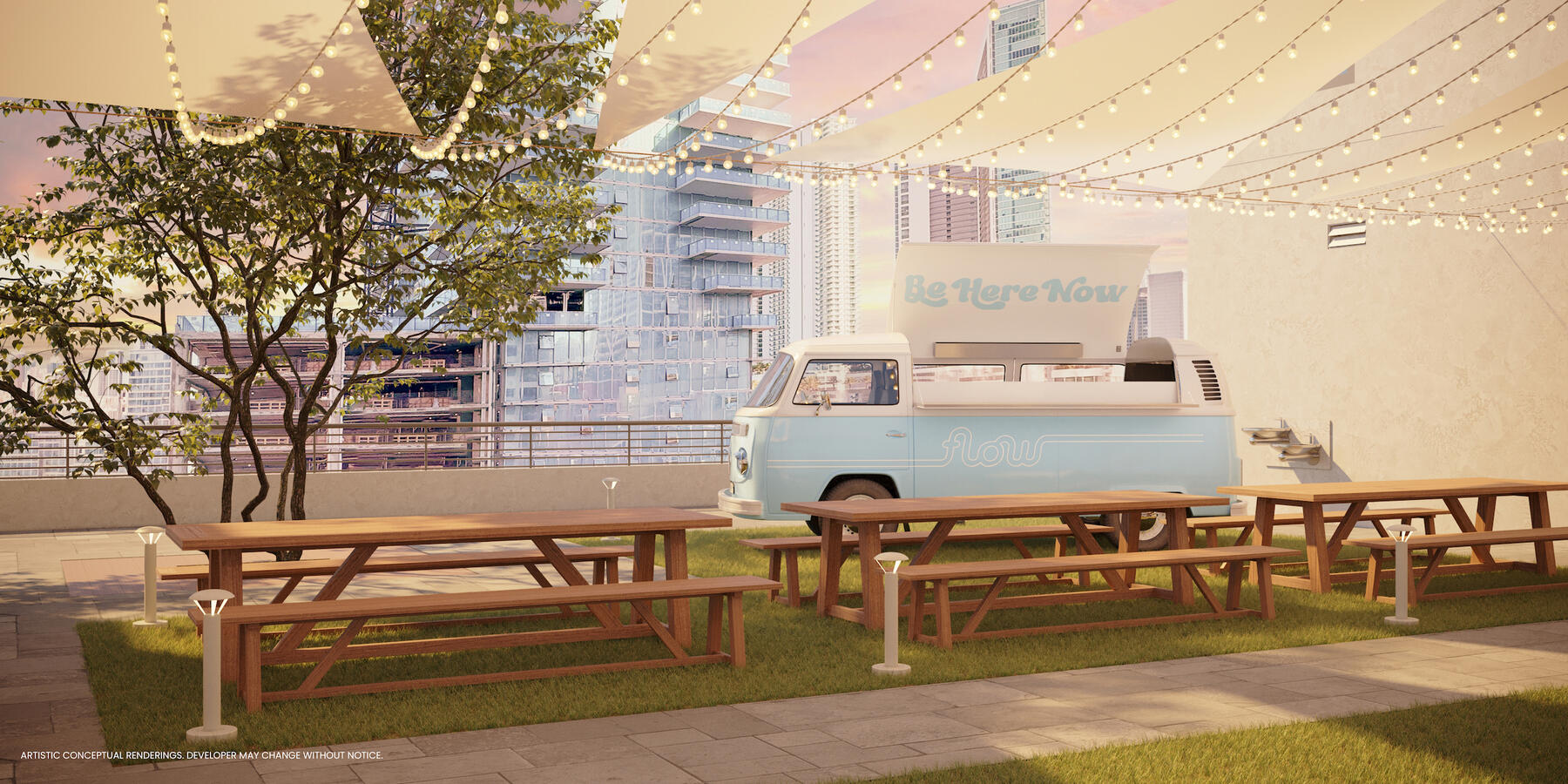 Área para food trucks